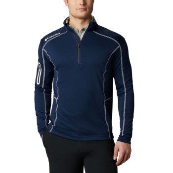 Columbia Omni-Wick Shotgun Quarter-Zip, Pullover Azul Marino Para Hombre | 296307-OCH